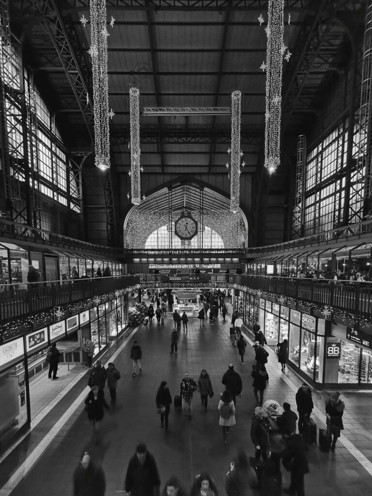 Crowded Train Station