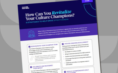 How Can You Revitalize Your Culture Champions
